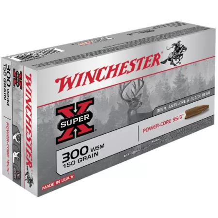 Winchester Ammunition Super-X 150 gr Power-Core .300 WSM Ammo, 20/box - X300WSMLF