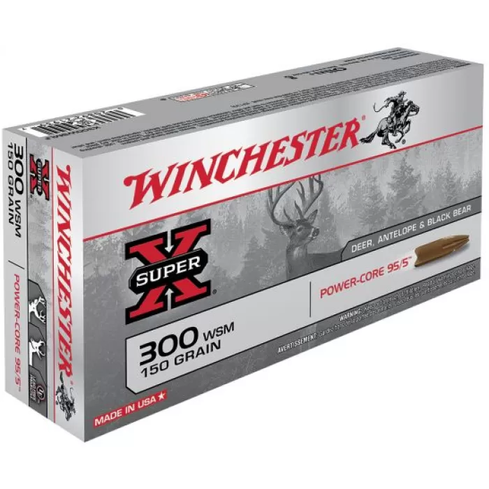 Winchester Ammunition Super-X 150 gr Power-Core .300 WSM Ammo, 20/box - X300WSMLF