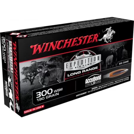Winchester Ammunition Expedition Big Game Long Range 190 gr Accubond LR .300 WSM Ammo, 20/box - S300SLR