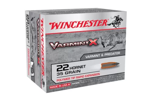Winchester Ammunition Varmint-X 35 gr Rapid Expansion .22 Hornet Ammo, 20/box - X22P