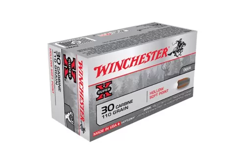 Winchester Super-X 110 gr HSP .30 Carbine Ammo, 50/box - X30M1