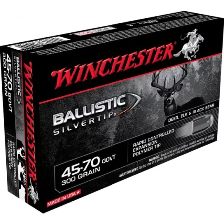 Winchester Ammunition Ballistic Silvertip 300 gr Polymer Tip .45-70 Ammo, 20/box - SBST4570