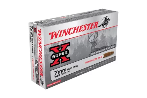 Winchester Ammunition Super-X 140 gr Power-Core 7mm Rem Mag Ammo, 20/box - X7MMRMLF