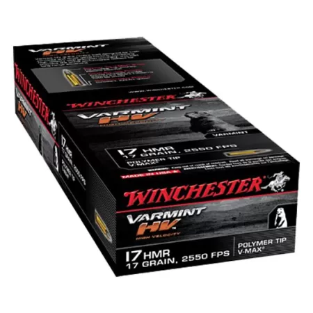 Winchester Ammunition Varmint-HV 17 gr Polymer Tip .17 HMR Ammo, 50/box - S17HMR1