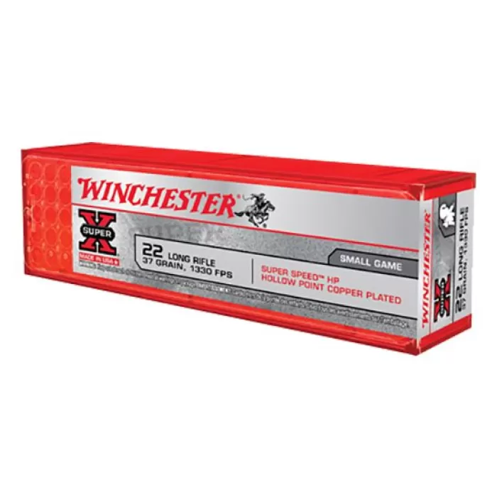 Winchester Ammunition Super-X 37 gr Super Speed HP Hollow Point Copper-Plated .22lr Ammo, 100/box - X22LRHSS1