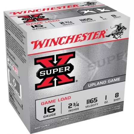 Winchester Ammunition Super-X Game Load 2.75" 16 Gauge Ammo 8, 25/box - XU168