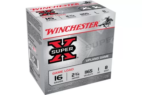 Winchester Ammunition Super-X Game Load 2.75" 16 Gauge Ammo 8, 25/box - XU168