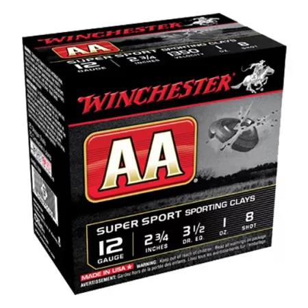 Winchester Ammunition AA Super Sport 2.75" 12 Gauge Ammo 8, 25/box - AASCL128