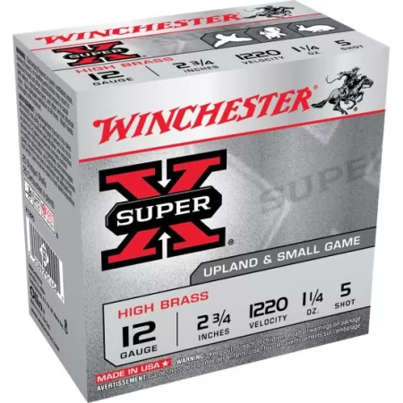 Winchester Ammunition Super-X High Brass 2.75" 12 Gauge Ammo 5, 25/box - X12P5