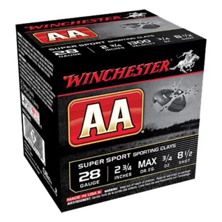 Winchester Ammunition AA Super Sport 2.75" 28 Gauge Ammo 8-1/2, 25/box - AASC2885