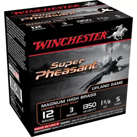 Winchester Ammunition Super Pheasant Magnum High Brass 3" 12 Gauge Ammo 5, 25/box - X123PH5