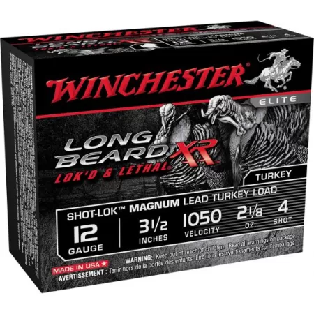 Winchester Ammunition Long Beard XR Shot-Lok Magnum 3.5" 12 Gauge Ammo 4, 10/box - STLB12LM4