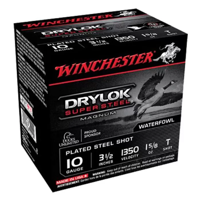 Winchester Ammunition Drylock Super Steel Magnum 3.5" 10 Gauge Ammo T, 25/box - XSC10T