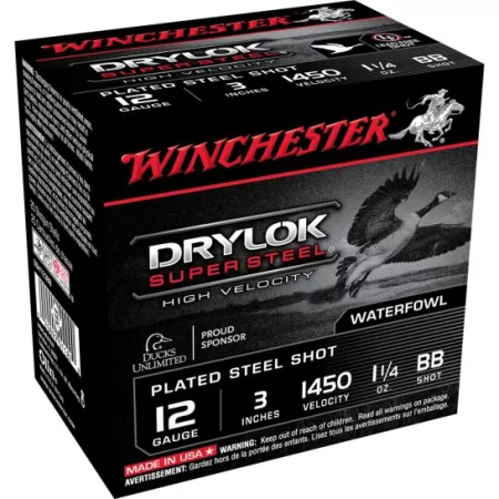 Winchester Ammunition Drylock Super Steel 3" 12 Gauge Ammo BB, 25/box - SSH123BB
