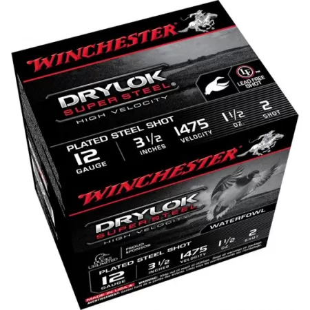 Winchester Ammunition Drylock Super Steel 3.5" 12 Gauge Ammo 2, 25/box - SSH12LH2