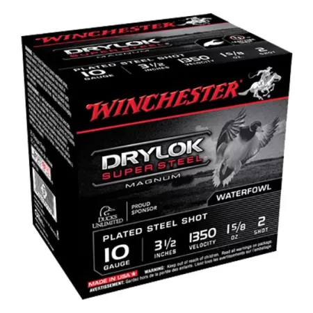 Winchester Ammunition Drylock Super Steel 3.5" 10 Gauge Ammo 2, 25/box - XSC102