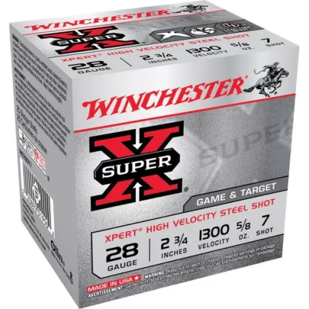 Winchester Ammunition Super-X 2.75" 28 Gauge Ammo 7, 25/box - WE28GT7