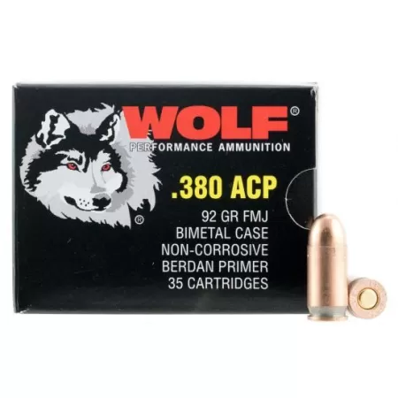 Wolf 917Fmj Handgun 380 Auto Colt Pistol Full Metal Jacket 91 GR 1000 Rds