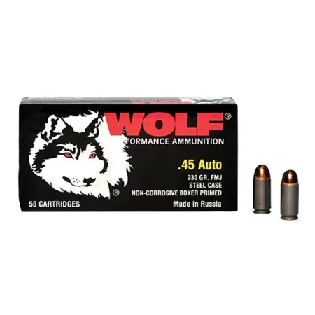 Wolf Performance Military Classic 230 gr Full Metal Jacket .45 Auto Ammo, 50/box - MC45FMJ