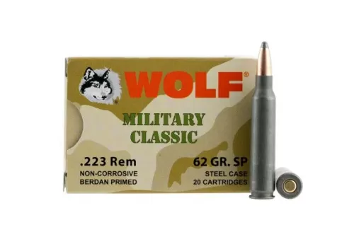 Wolf Mc22362sp Military Classic 223 Rem 62 GR Soft Point (Sp) 20 Bx/ 25 CS 500Rds