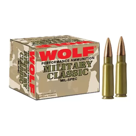 Wolf Performance Military Classic 145 gr Soft Point .308 Win/7.62 Ammo, 500/case - MC308SP140
