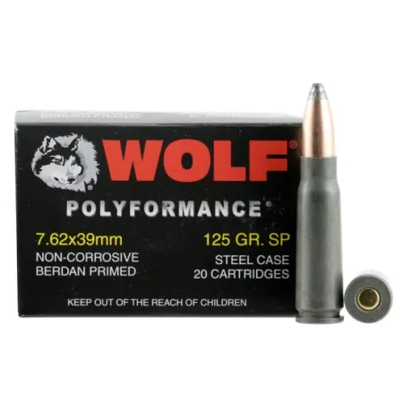 Wolf Performance Ammo Polyformance Steel 7.62 X 39 125 Grain 20-Rounds SP