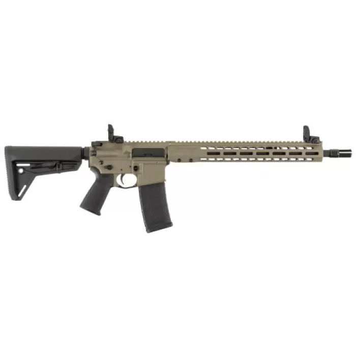 Barrett 17123 Rec7 DI Carbine 5.56X45mm Nato 16" 30+1, Fde Rec, Black 6 Position Stock & Grip, Includes Flip-Up Sights