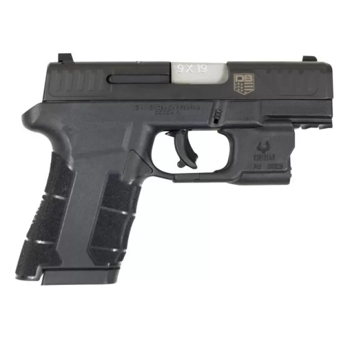 Diamondback Firearms AM2 Sub-Compact 9x19mm Pistol w/ Laser and Holster, Blk - DBAM29VLH