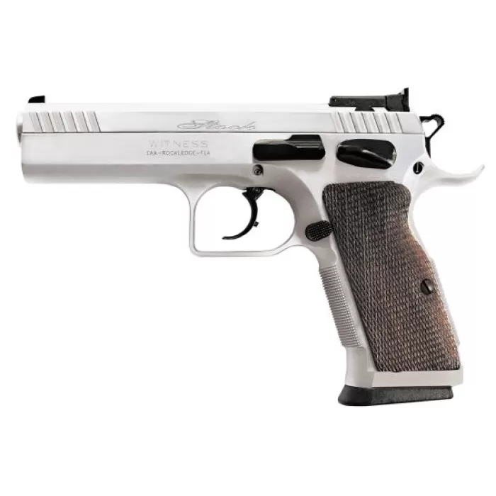 EAA Corp Tanfoglio Witness Elite Stock II 9mm Pistol, Chrome - 600605