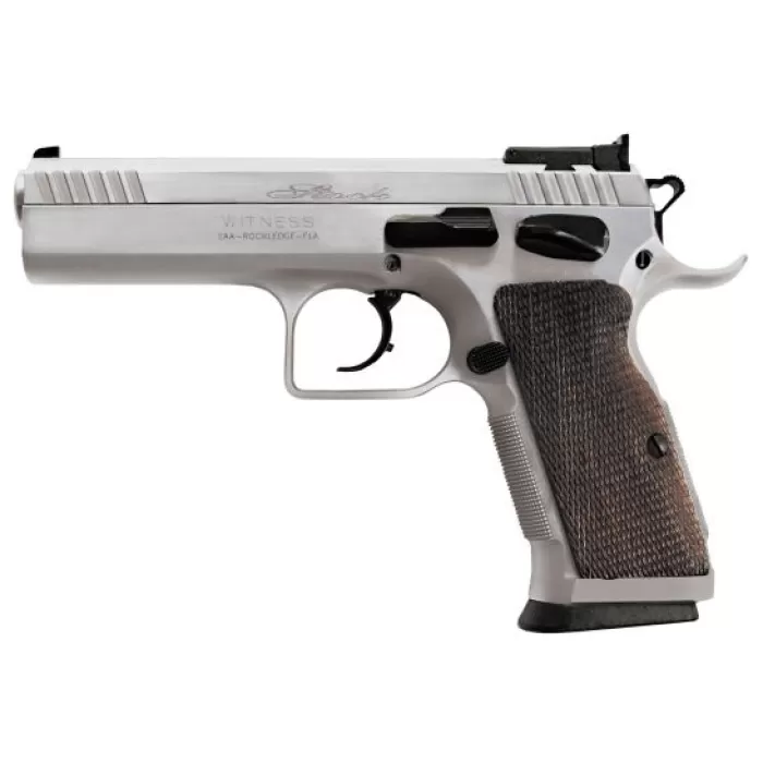 EAA Corp Tanfoglio Witness Elite Stock II 10mm Pistol, Chrome - 600615 EAA Corp Tanfoglio Witness Elite Stock II 10mm Pistol, Chrome - 600615
