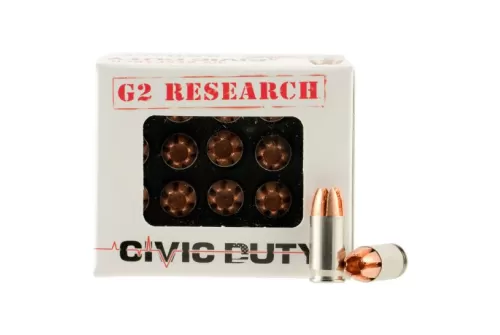 G2 Research Civic Duty 64 gr Copper Expansion Projectile .380 ACP Ammo, 20/box - CIVIC 380