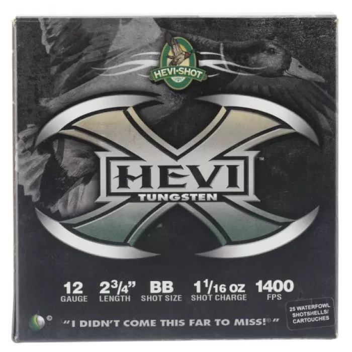 Hevi-Shot Hevi-X 2.75" 12 Gauge Ammo BB, 25/box - 50278 Hevi-Shot Hevi-X 2.75" 12 Gauge Ammo BB, 25/box - 50278