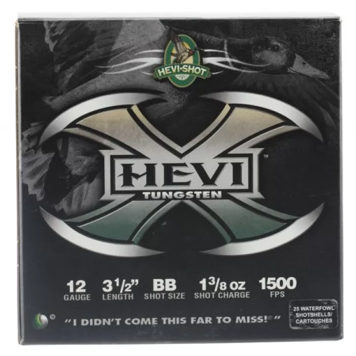 Hevi-Shot Hevi-X 3.5" 12 Gauge Ammo BB, 25/box - 50358 Hevi-Shot Hevi-X 3.5" 12 Gauge Ammo BB, 25/box - 50358