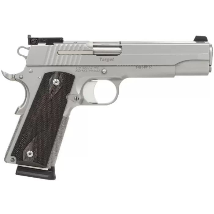 SIG SAUER 1911 Stainless Target 5in 45 ACP 8rd Pistol, CA Compliant (1911-45-S-TGT-CA)