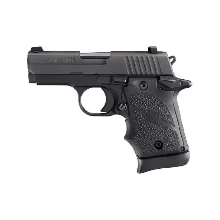 Sig Sauer P938 BRG Micro-Compact 9mm Semi-Automatic Pistol, Hardcoat Anodized Black - 938M-9-BRG-AMBI