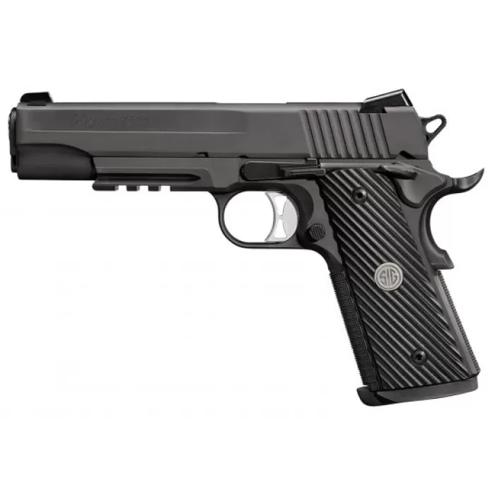 Sig Sauer 1911 Tacops Full-Size 10mm Semi-Automatic Pistol, Black Nitron - 1911R-10-TACOPS