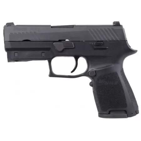 Sig Sauer P320 Lima Compact 9mm Semi-Automatic Pistol w/ LIMA320 Green Laser Grip, Stainless - 320C-9-BSS-LIMA-G