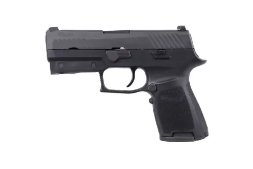 Sig Sauer P320 Lima Compact 9mm Semi-Automatic Pistol w/ LIMA320 Green Laser Grip, Stainless - 320C-9-BSS-LIMA-G