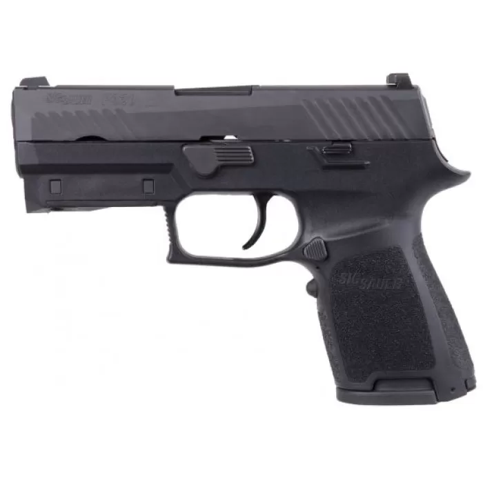 Sig Sauer P320 Lima Compact 9mm Semi-Automatic Pistol w/ LIMA320 Green Laser Grip, Stainless - 320C-9-BSS-LIMA-G
