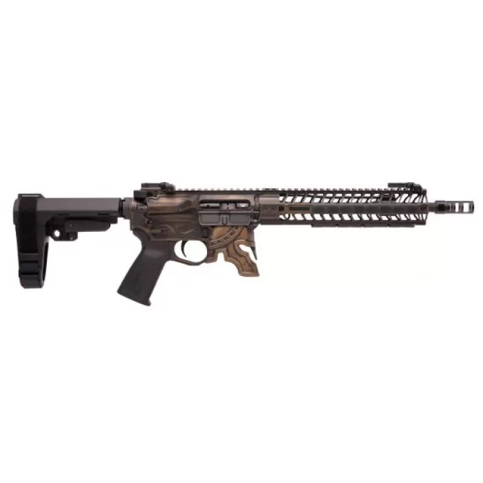 Spikes Tactical Rare Breed Spartan 5.56 Semi-Automatic AR Pistol, Cerakote Bronze - STP5610-M1R