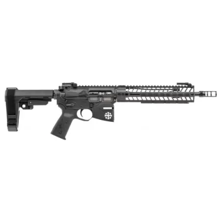 Spikes Tactical Rare Breed Crusader 5.56 Semi-Automatic AR Pistol, Hardcoat Anodized Black/Black Phosphate - STP5620-M1R