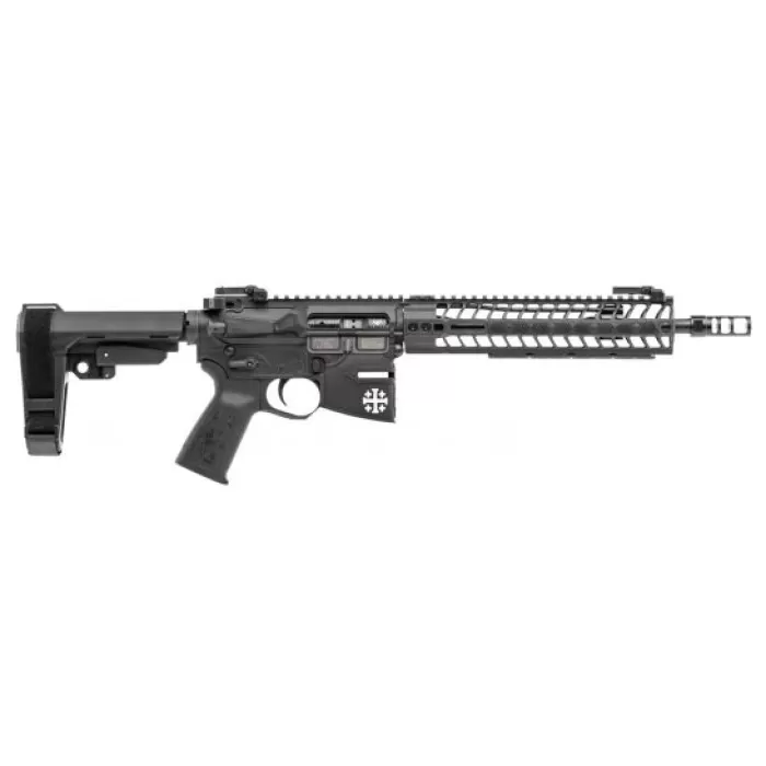 Spikes Tactical Rare Breed Crusader 5.56 Semi-Automatic AR Pistol, Hardcoat Anodized Black/Black Phosphate - STP5620-M1R Spikes Tactical Rare Breed Crusader 5.56 Semi-Automatic AR Pistol, Hardcoat Anodized Black/Black Phosphate - STP5620-M1R