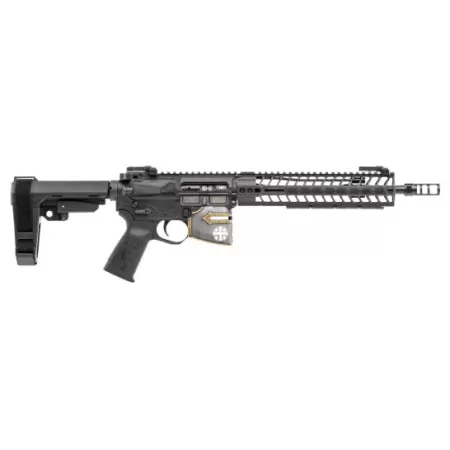 Spikes Tactical Rare Breed Crusader 5.56 Semi-Automatic AR Pistol, Hardcoat Anodized Black/Black Phosphate - STP5625-M1R