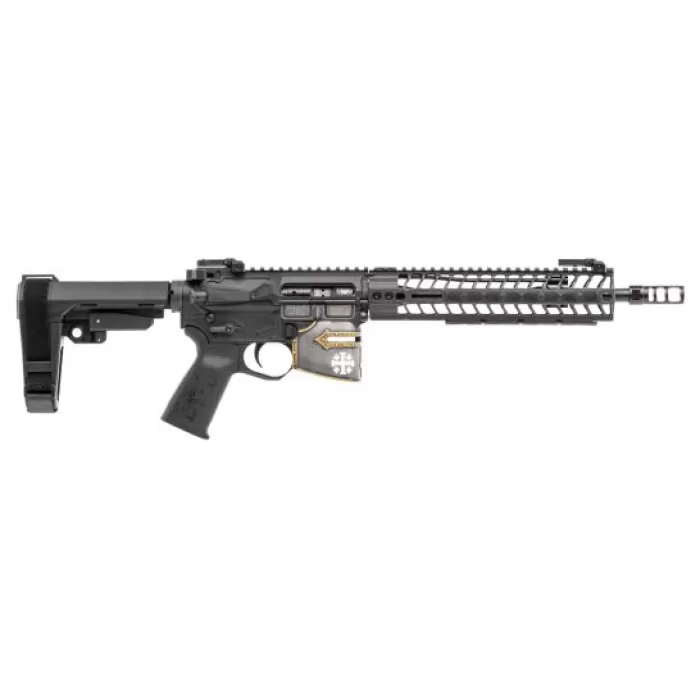 Spikes Tactical Rare Breed Crusader 5.56 Semi-Automatic AR Pistol, Hardcoat Anodized Black/Black Phosphate - STP5625-M1R