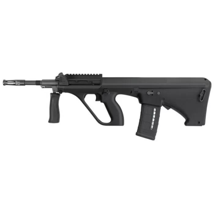 Steyr Arm AUG A3 M1 NATO with Short Rail .223 Rem/5.56 Semi-Automatic Rifle w/ Short 11-Slot Rail, Hard Eloxal Coated - AUGM1BLKNATOS Steyr Arm AUG A3 M1 NATO with Short Rail .223 Rem/5.56 Semi-Automatic Rifle w/ Short 11-Slot Rail, Hard Eloxal Coated - AUGM1BLKNATOS