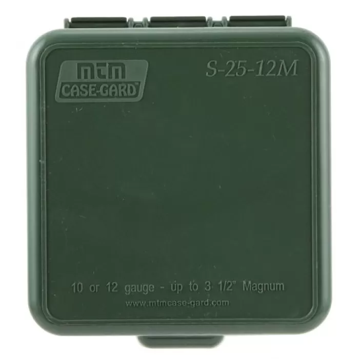 MTM Flip-Top 10 12 Gauge Up to 3.5in 25 Round Forest Green Shotshell Box (S25-12M-11)