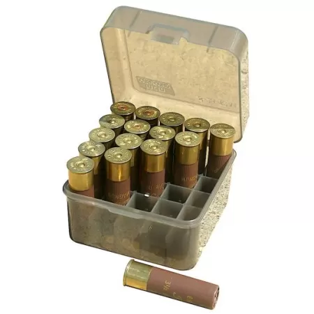 MTM Flip-Top 10 12 Gauge Up to 3.5in 25 Round Clear Smoke Shotshell Box (S25-12M-41)
