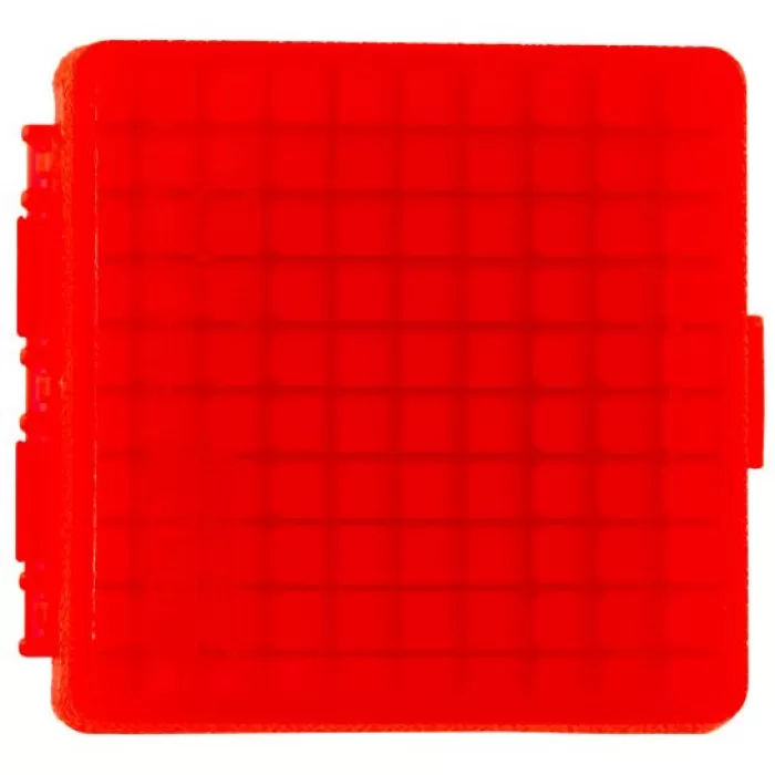 MTM Flip-Top For 22 Mag - 17 HMR 100 Round Clear Red Ammo Box (P-100-22M-29)