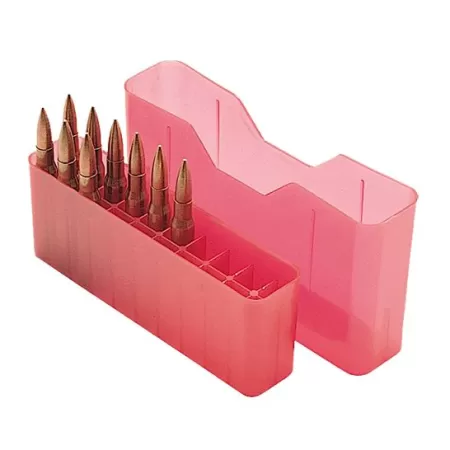 MTM 20 Round 223 Rem 204 Ruger 222 Rem Mag Clear Red Slip-Top Ammo Box (J-20-XS-29)