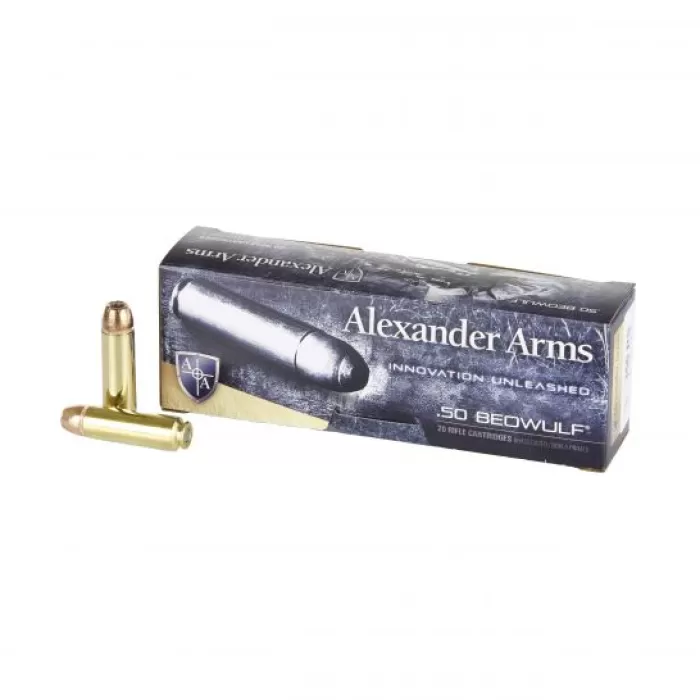 Alexander Arms Hornady XTP 350 gr HP .50 Beowulf Ammo, 20/box - A-B350XTPBOX Alexander Arms Hornady XTP 350 gr HP .50 Beowulf Ammo, 20/box - A-B350XTPBOX